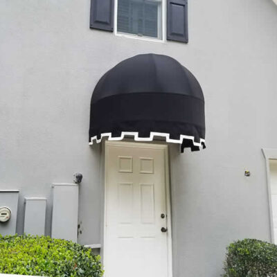 residential fabric awning over entrance