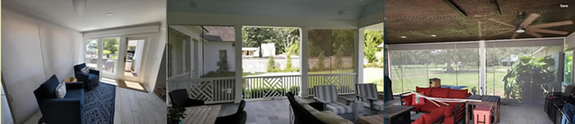 Outdoor patio enclosure curtains